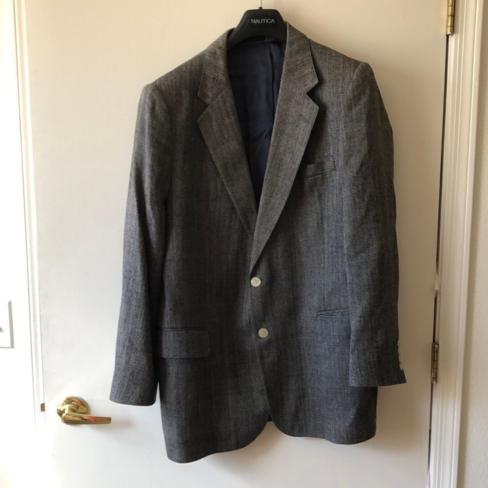 English Manor Tweed Blazer Size 44L gently used Gray